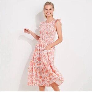 Vineyard Vines Marigold Smocked Midi Dress